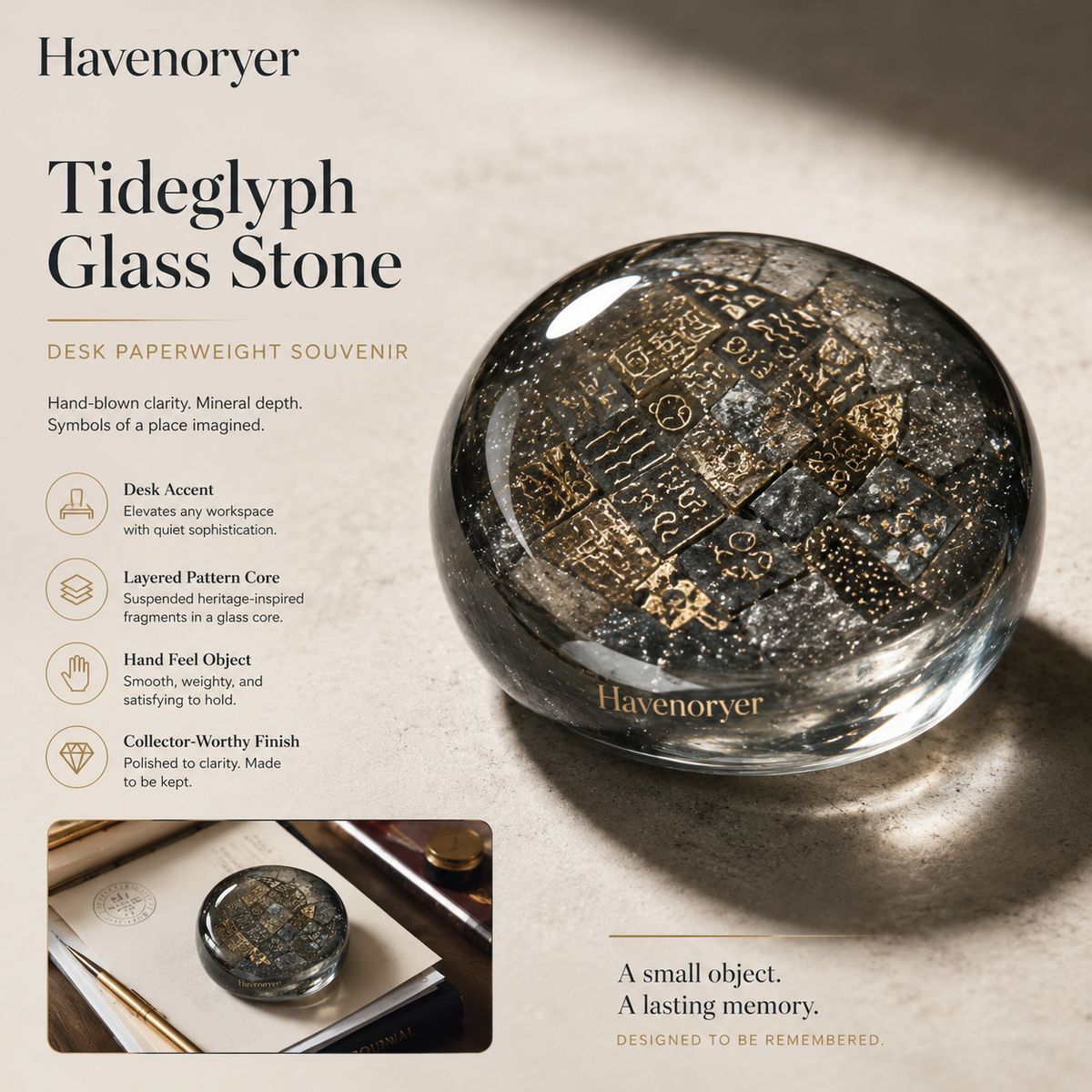 Boilydieo™ Tideglyph Glass Stone